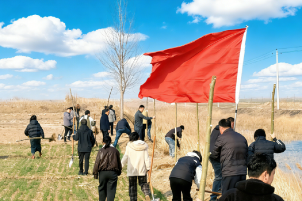 乡村振兴丨党建红引领生态绿 植绿护岸启新程